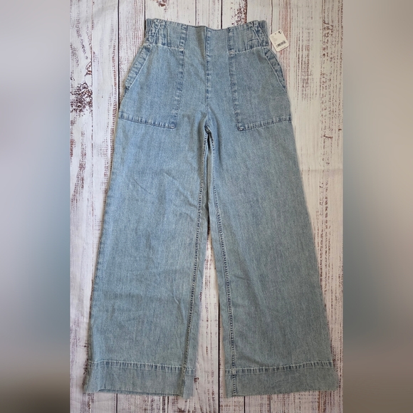 We The Free People Breezy Denim Pull-On Wide Leg Jeans in Dusk Small NEW NWT - Picture 3 of 9